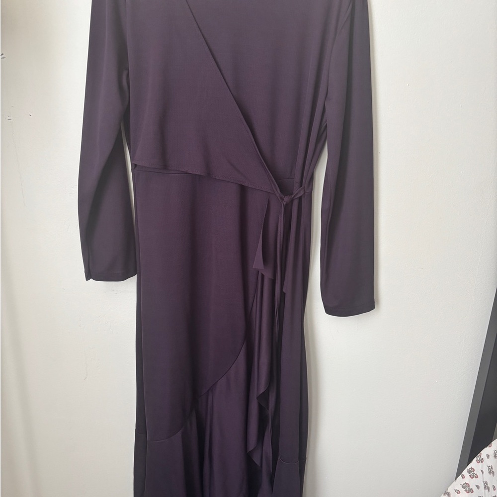 Elegant Purple Wrap Dress